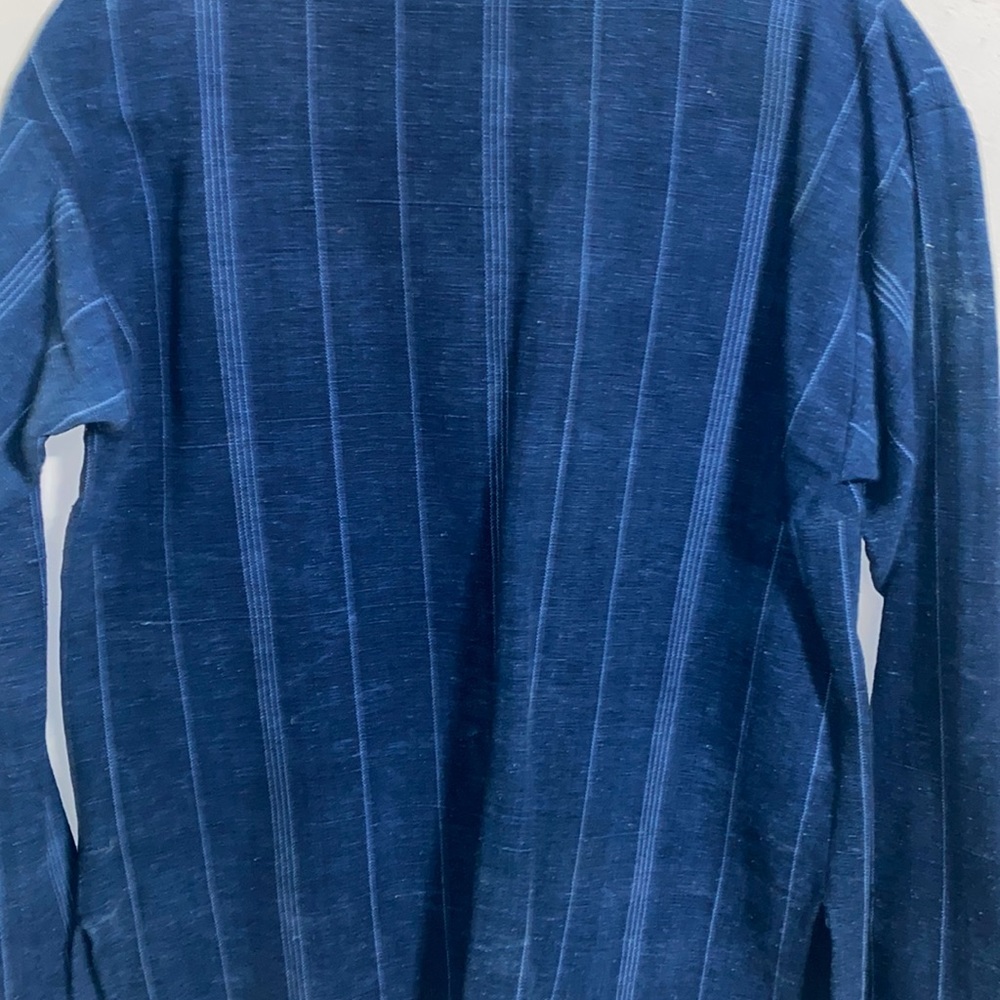 Vintage Embroidered Guatemalan Indigo Ethnic Denim 1970’s Blouse - Picture 7 of 9